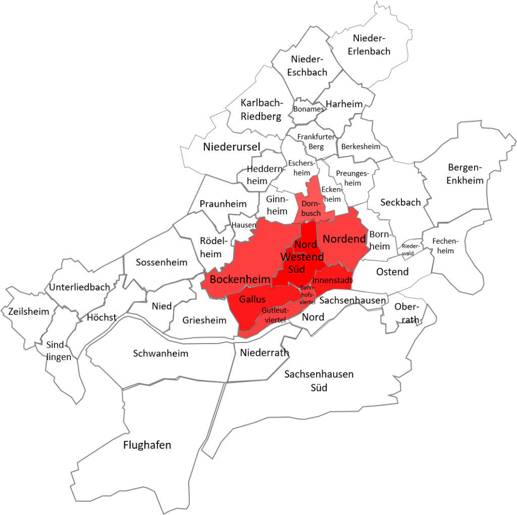 Stadtteil Von Frankfurt Am Main Bei Hofheim The most popular districts of Frankfurt to explore