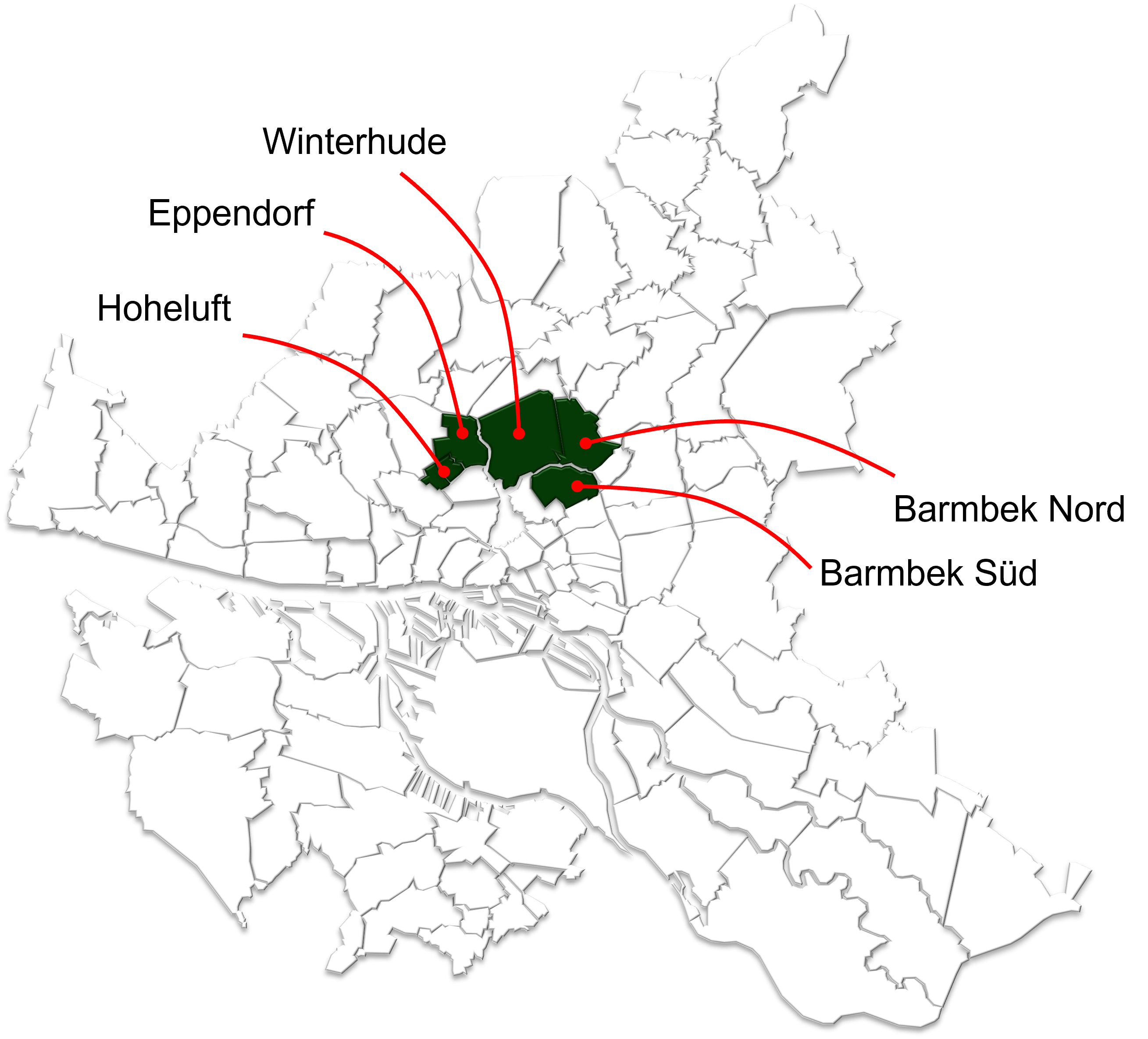 The central districts north of the alster lake are probably THE most popular area to live in Hamburg