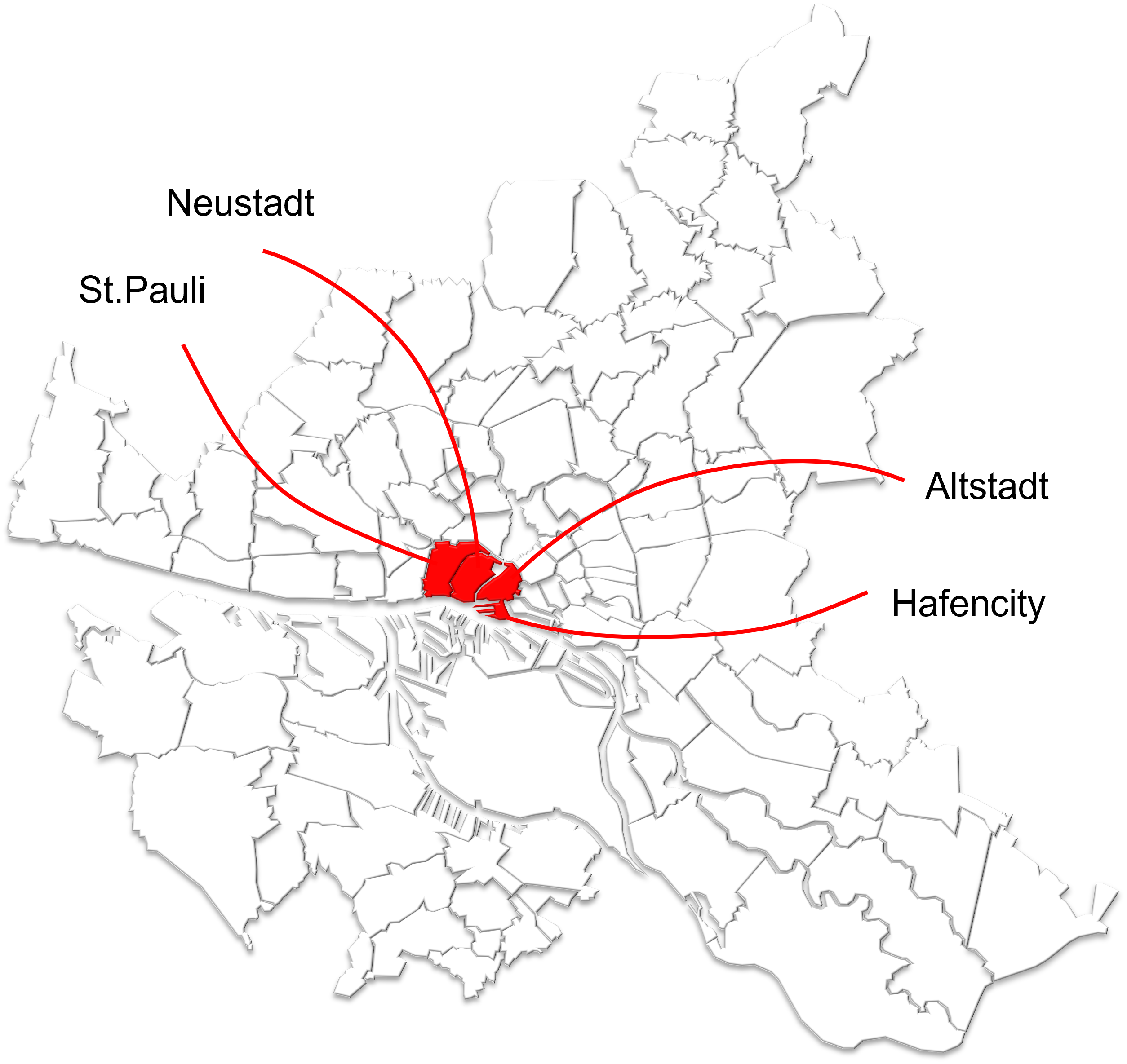 Districts in Hamburg's Center