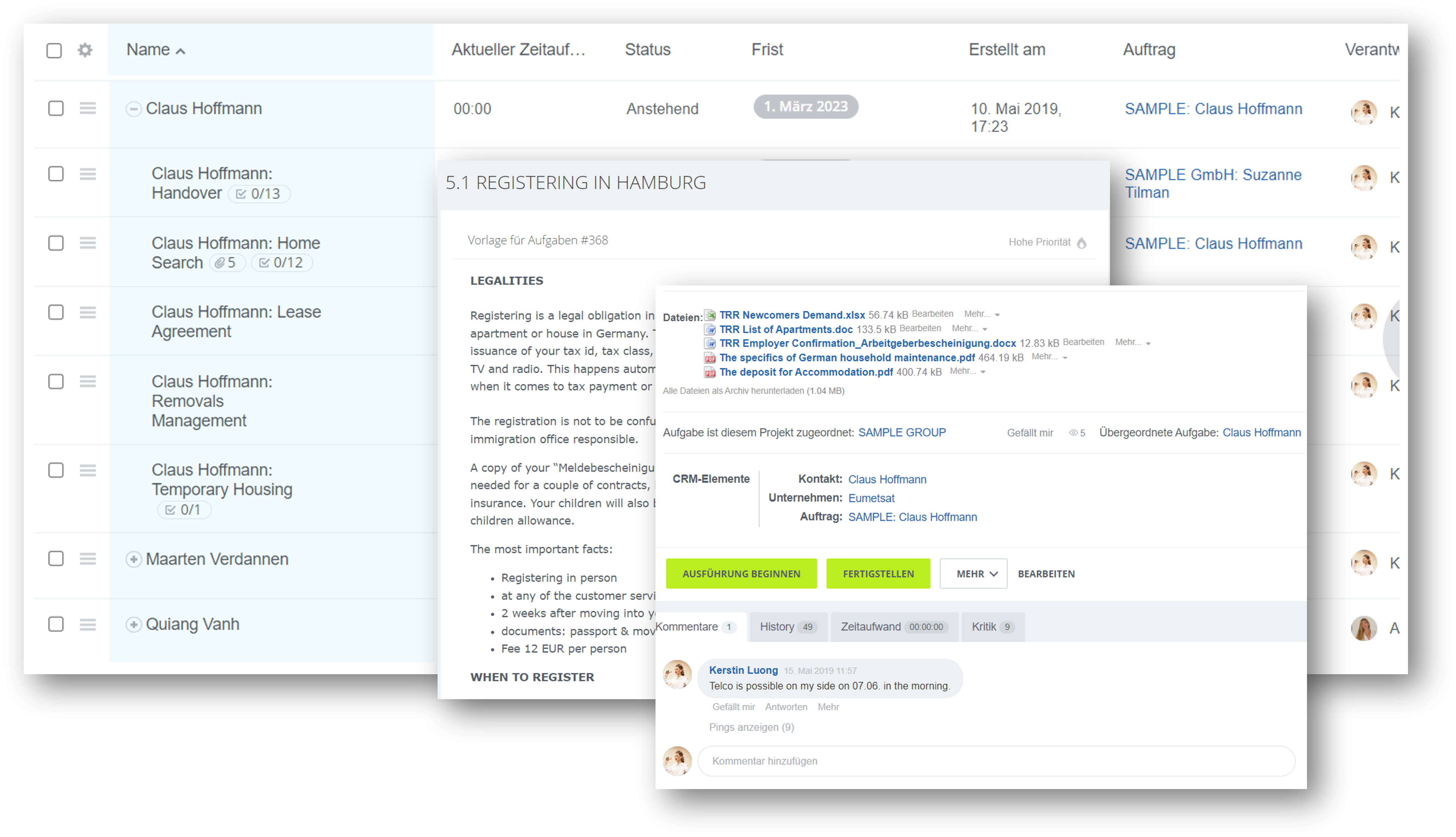 Erstklassiges Tool zum Management Ihrer Relocations